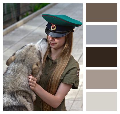 Dog Young Woman Tenderness Image